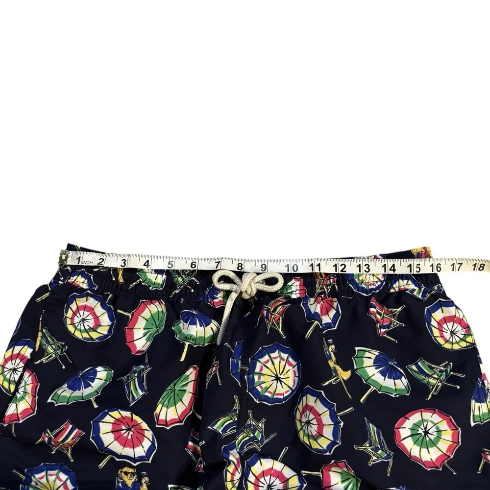 Polo Ralph Lauren Swim Trunks Polo Bear Umbrella Print Mens Large Summer Beach‎